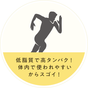 低脂質で高タンパク!体内で使われやすいからスゴイ!