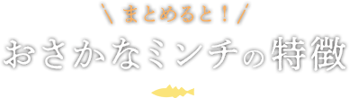 まとめると！おさかなミンチの特徴