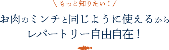 もっと知りたい!お肉のミンチと同じように使えるからレパートリー自由自在!